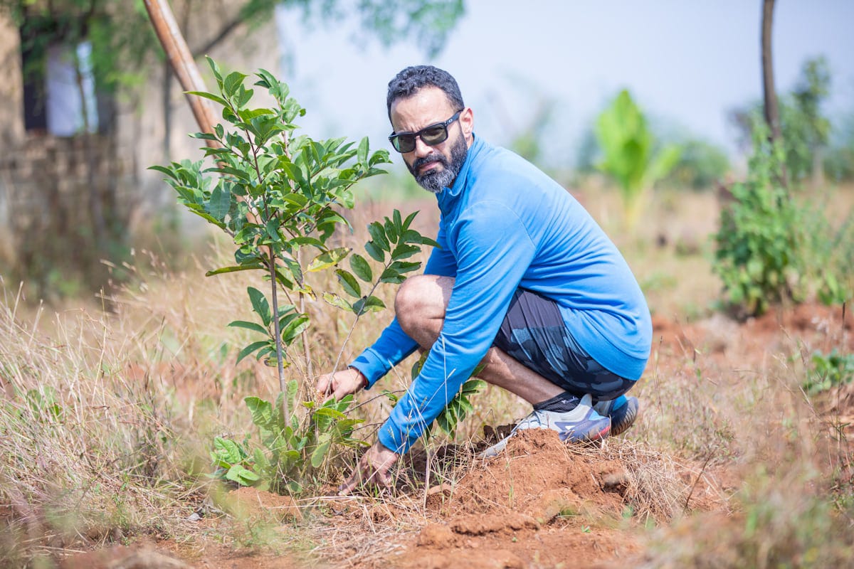 Man planting a tree